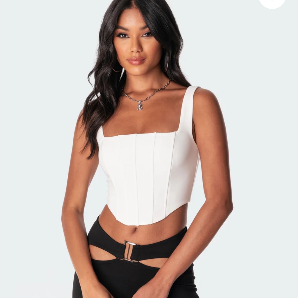 Edikted White Corset Top